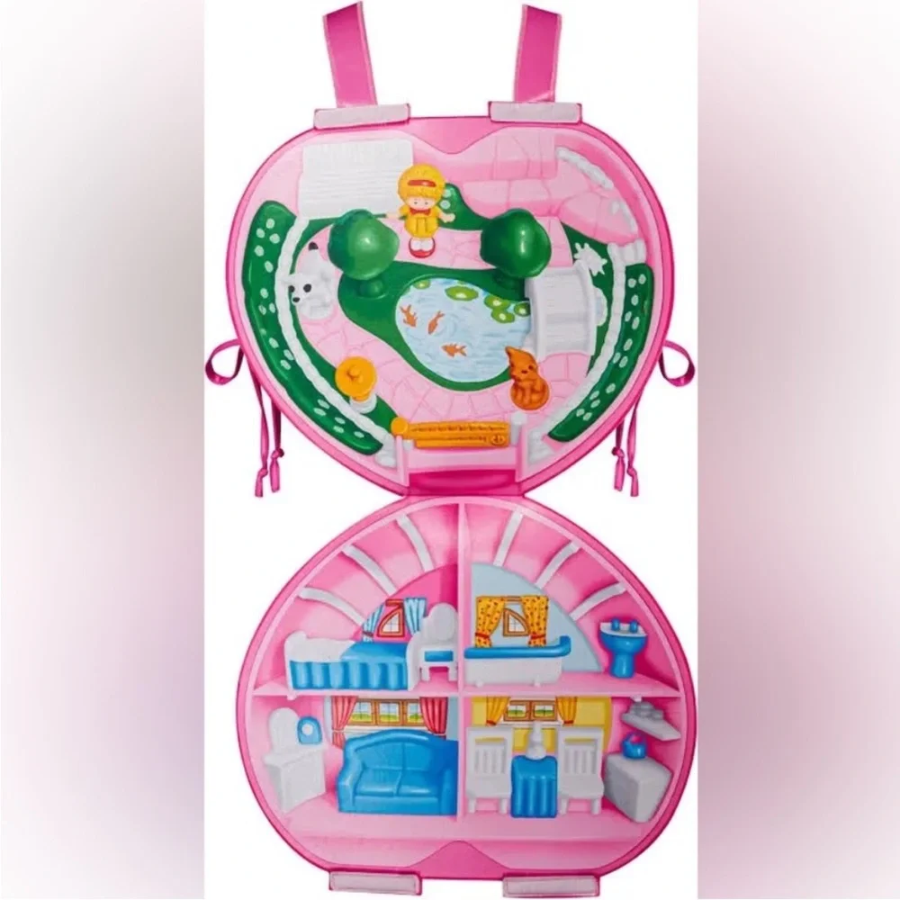 *NEW* POLLY POCKET GIRLS PINK HEART LOCKET COSTUME ONE SIZE - Picture 4 of 8